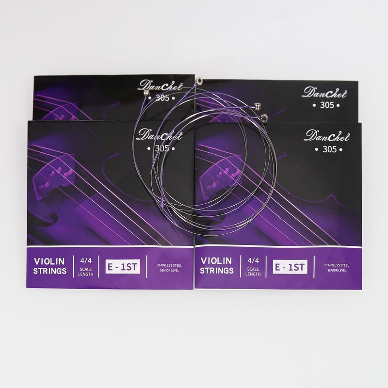 Danchet Violin Strings 4/4 E1. 4 pcs Senior Level, Ball End, Stainless Steel 305… - Image 3